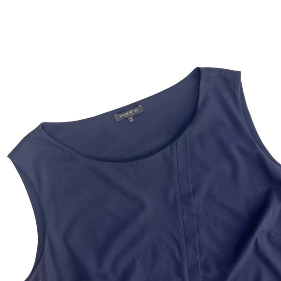 Lafayette 148 colorblock navy blue knit stretchy shift dress New York 3X plus - Picture 4 of 11